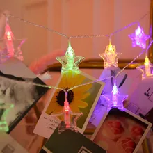 1,5 м, 3 м, уличный Водонепроницаемый светодиодный светильник-гирлянда, лампа для газона, лампа с аккумулятором, зажим для фото, лампа для газона, праздничная, Садовая, настенная, Рождественская