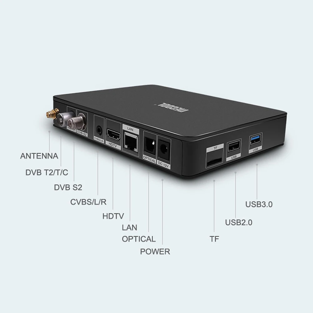 Медиаплеер MECOOL K7 DVB s2-t2-C Android 9,0, Amlogic S905X2, 4 Гб DDR4, 64 Гб ПЗУ, 2,4G, 5G, WiFi, USB3.0, 100 Мбит/с, 4K