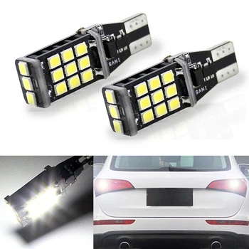 

2x T15 921 W16W 21 SMD 2835 LED Auto Additional Lamp CANBUS NO ERROR Reverse Lights Car Daytime Running Light White DC 12V