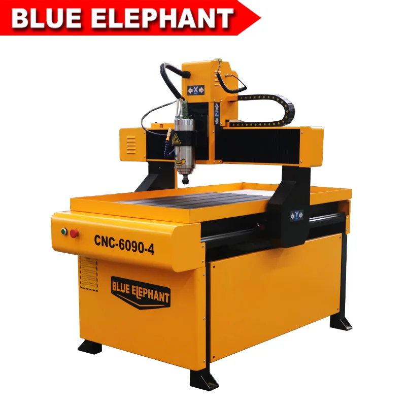 4 axis 6090 mini 3d cnc router wood High Quality water cooling spindle machine for advertising | Инструменты