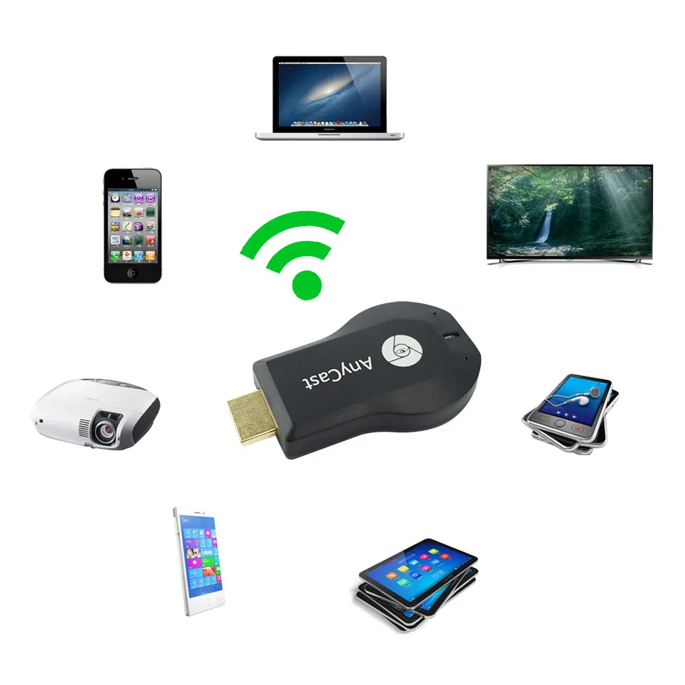 Slimy Anycast M2 Plus 1080P tv Stick беспроводной WiFi Дисплей ТВ ключ для DLNA беспроводной адаптер хромированный литой для IOS Android телефонов