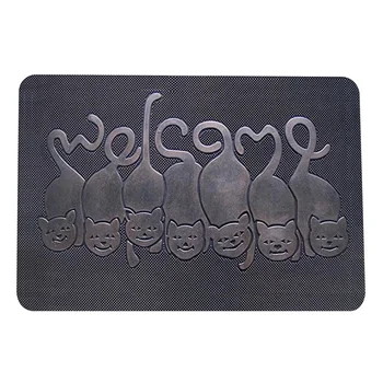 

Scroll Border Welcome Mat Rectangle Entrance Home Decor Non Slip Front Door 5D Effect Hotel Kitchen Doormat Water Absorption