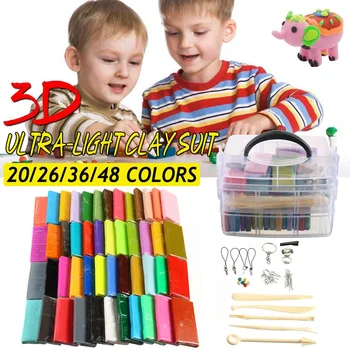 

20/26/36/48 pcs Colors Plasticine Clay Suit Ultralight Clay Mud Toy DIY Handmade Intelligent Toy Eco-friendly Non-toxic