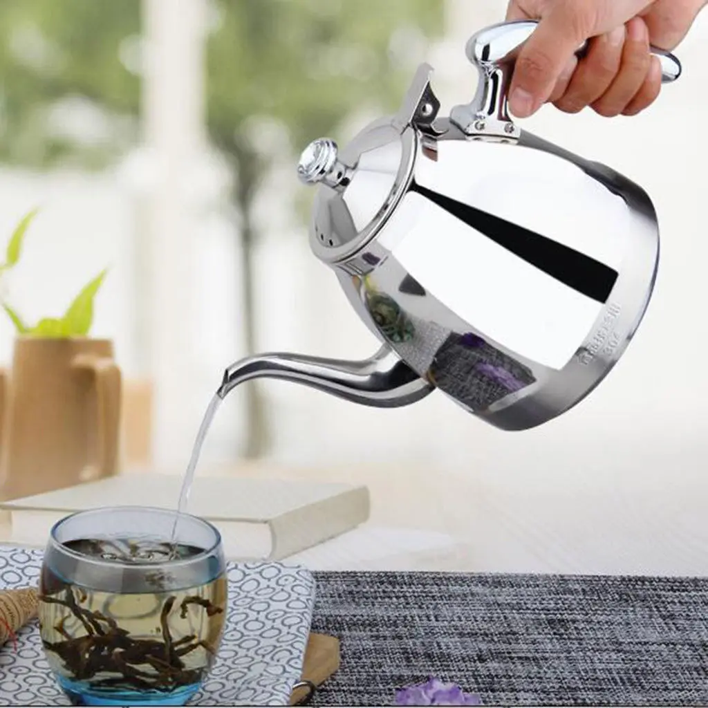 

1.5L Stainless Steel Stove-top Teapot Coffee Pot Kitchen Water Boiling Kettle US