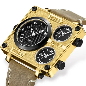 

Cool design fashion men waterproof Quartz watch luxury Genuine leather band men Quartz Wrist watch 200912-54