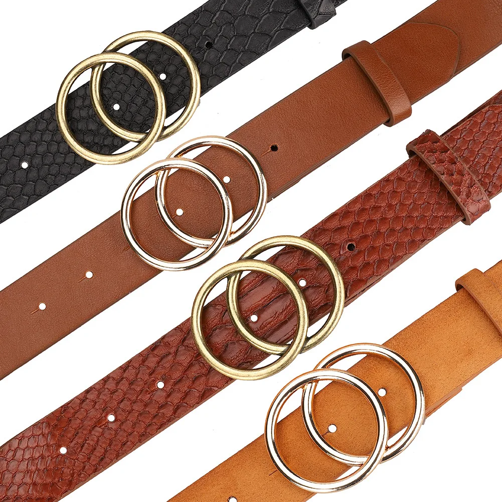 Women Belts For Women's Jeans Fashion Gold Buckle Waist Leather Strap High Quality Designer Strap Belt Cinturon Mujer