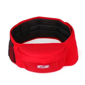 

0-18 Months Baby Hip Seat Belt with Pocket Adjustable Strap Wide Stool Design Baby Carrier Infant Toddler Waist Stool Red