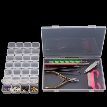

28 Grid Plastic Empty Storage Box Assemble and disassemble plastic boxes Nail Art Accessories Tools bead storage containers