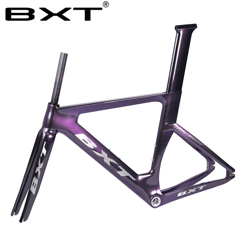 Flash Deal BXT 2019 new full carbon track frame road  frames fixed gear bike frameset with fork seat post 49/51/54cm carbon bicycle frame 2