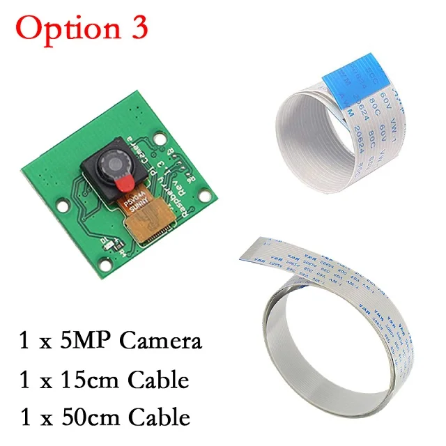 Option 3 Raspberry Pi 4 Камера 5MP 1080P 720 OV5647 видео Камера с FFC кабель для Raspberry Pi 4 3 Модель B 3B плюс 4B Pi3 B - Цвет: Option 3