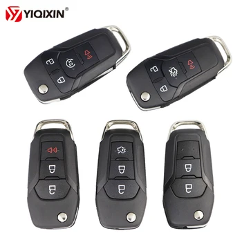 Keyforkess2/3/4 pulsante Flip pieghevole a distanza chiave dell'automobile Shell Case per Ford Focus Fusion MK2 M7 Edge Explorer Ranger HU101 lama