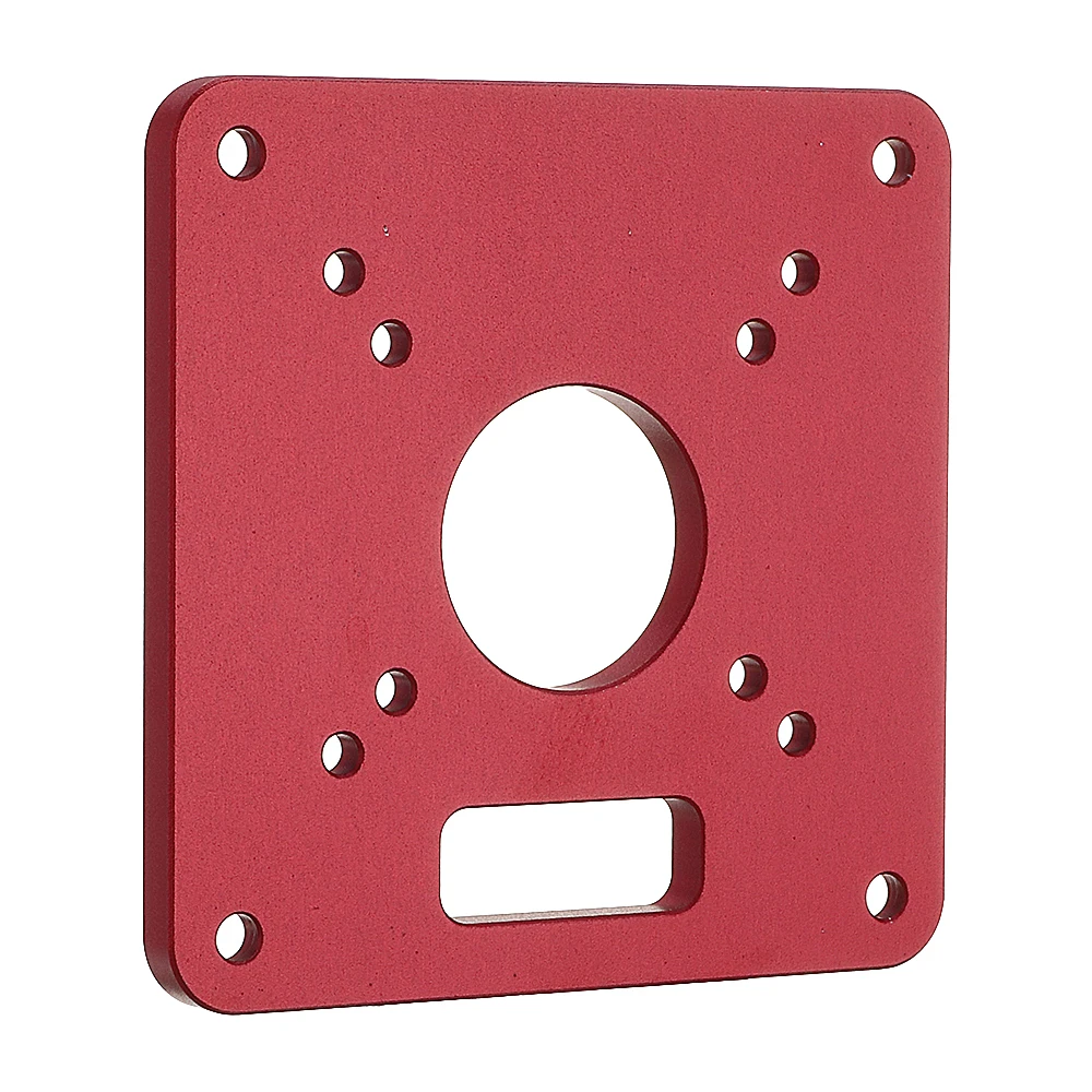 Woodworking 120x120mm Aluminum Alloy Router Table Insert Plate Mounting