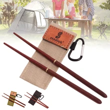 

Mahogany Folding Chopsticks Outdoor Camp Picnic Travel Portable Tableware Non-Slip Outdoor Camping Picnic Tableware Chopsticks