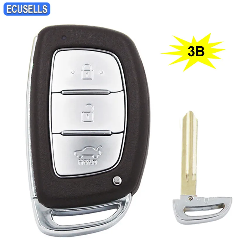 3 кнопки Smart Remote Key Shell чехол Корпус для ключей от автомобиля Fob Hyundai IX25 IX35 Elantra Sonata с