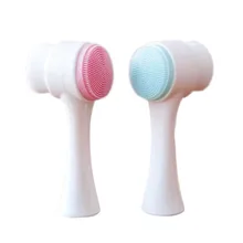 Двухстороннее Силиконовое очищающее средство для лица портативное 3D массажное средство для чистки лица; двухстороннее Силиконовое Очищение лица