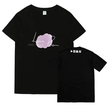 

Kpop iu concert love poem same printing unisex summer t shirt fashion o neck short sleeve t-shirt 4 colors lovers tees