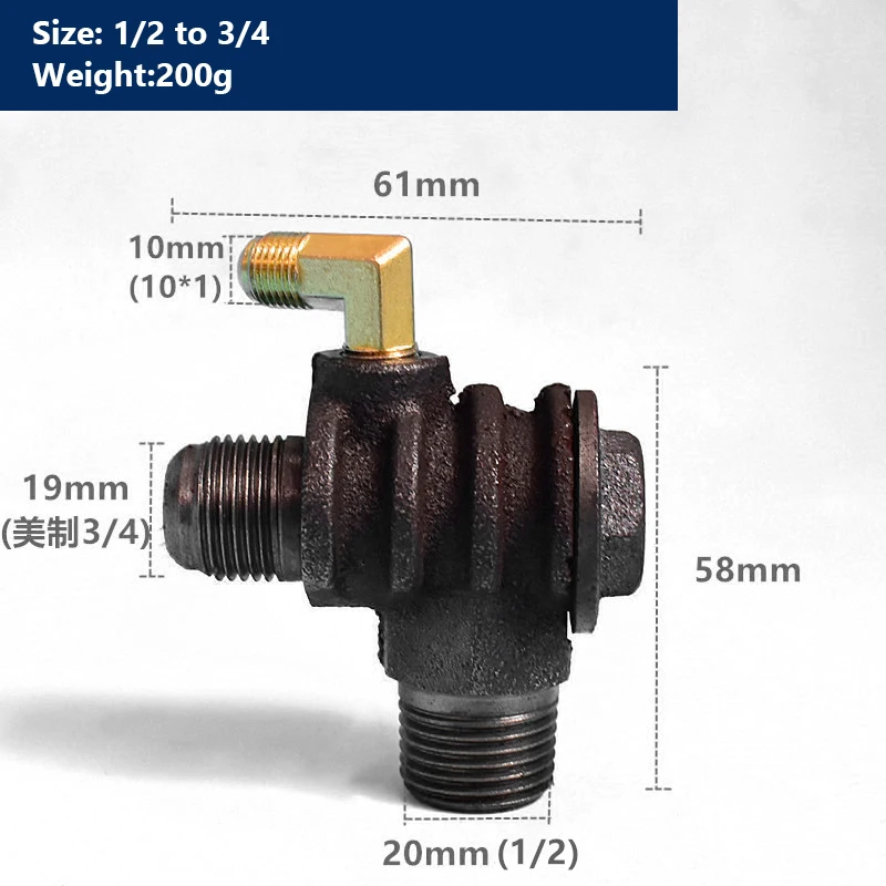 Воздушный компрессор теплоотвод обратный клапан чугунный внутренний/мужской пневматический клапан обратного клапана коннектор безмасляный компрессор - Цвет: DN15 to DN20