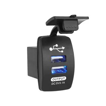 

Waterproof 12V 24V Mini Micro Dual USB Plug Car Motorcycle Cigarette Lighter Socket Car Charger 3.1A USB Charger DIY Charge