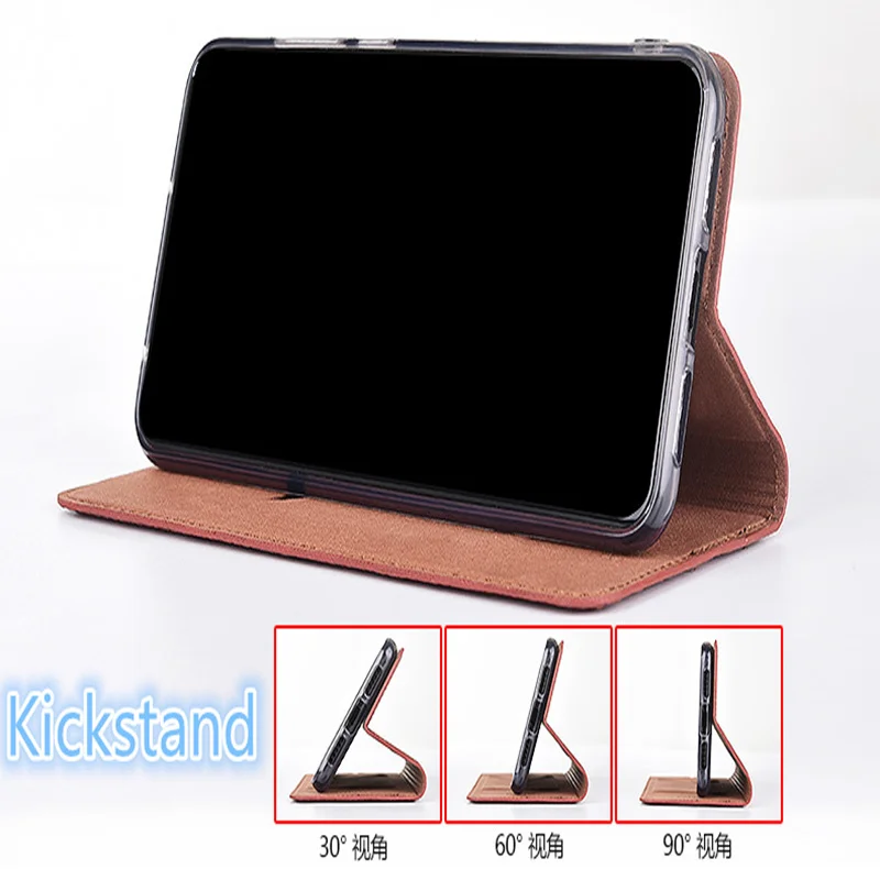 Best Price 2SZnC Business Crazy Horse Genuine Leather Magnetic Phone Case Card Holder For Xiaomi Redmi Note 8 Pro/Redmi Note 8 Flip Case Coque