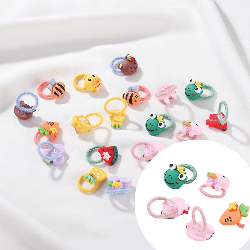 

20 шт., Детские резинки для волос в виде фруктов