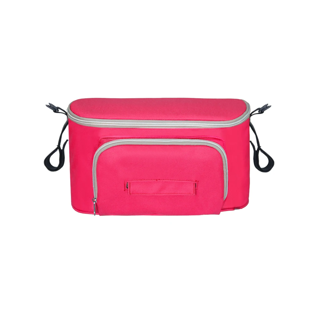 Сумка-Органайзер для детской коляски, однотонные цветные сумки для хранения, сумка для коляски, крючок для корзин, рюкзак, аксессуары для коляски