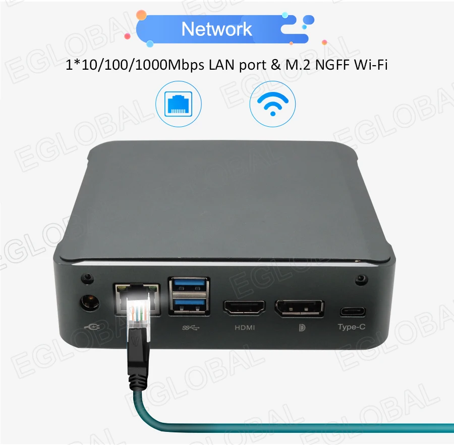 Новый мини ПК Windows 10 Intel i7 10510U I5 10210U 2 * DDR4 M.2 Nuc ультра компактный Barebone компьютер Type C