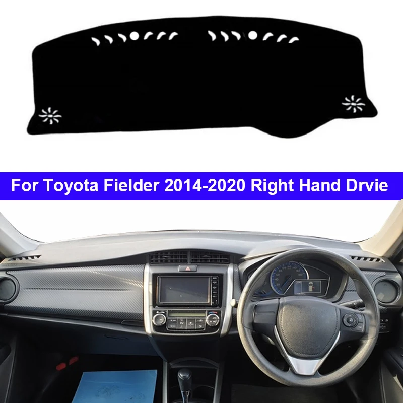 Car-Dashboard-Cover-Dash-Mat-Carpet-Cape-For-Toyota-Fielder-2014-2015-2016-2017-2018-2019