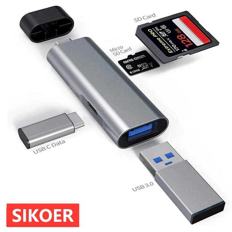 4 в 1 Card Reader USB 3.0 и типа C для SD Micro TF Smart Memory Microsd Cardreader iPad OTG адаптер|USB-хабы| |