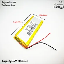 Литиевая батарея хорошего качества 3,7 в, 4000 мАч, 5050100 полимерный литий-ионный/литий-ионный аккумулятор для игрушек, банка питания, gps, mp3, mp4