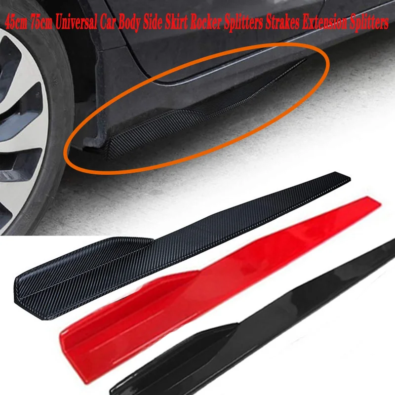 2X 45CM For Renault Megane 2 Duster Clio Honda Civic Fit VW touareg mk7 MK5 Mazda Car Door Side Skirt Bumper Diffuser Spoiler