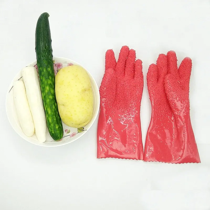 1 пара очищенных Картофелечистка перчатки Кухонные овощи фрукты скраб для кожи рыбные весы Нескользящие бытовые садовые резиновые перчатки