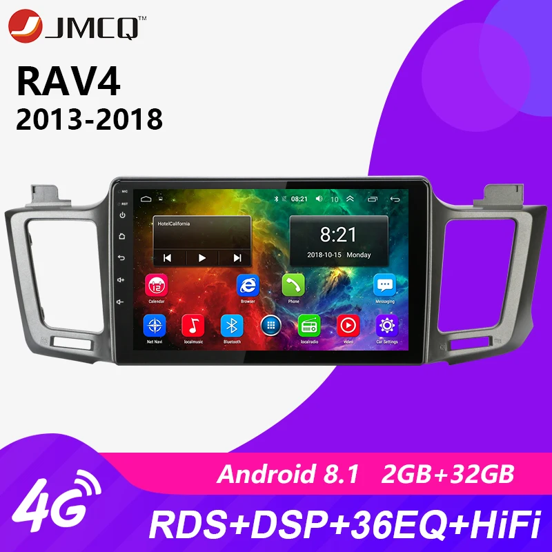 Автомагнитола 10 1 дюйма мультимедийный видеоплеер Android 8 для Toyota RAV4 5 XA40 XA50 2013-2018