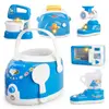 Household Appliances Pretend Play Kitchen Toys Coffee Machine Toaster Blender Vacuum Cleaner CookingToys For Children 4
