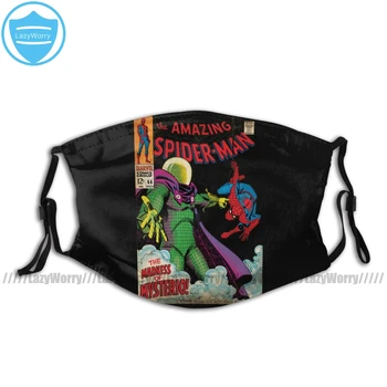 

Spiderman Mouth Face Mask Spider-Man Spider Logo Facial Mask Cool Fashion with 2 Filters for Adult