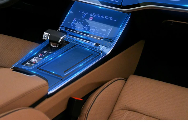 Наклейка для Audi A6L A6 C8 2018 2019 2020 Защитная пленка центрального управления Дисплей