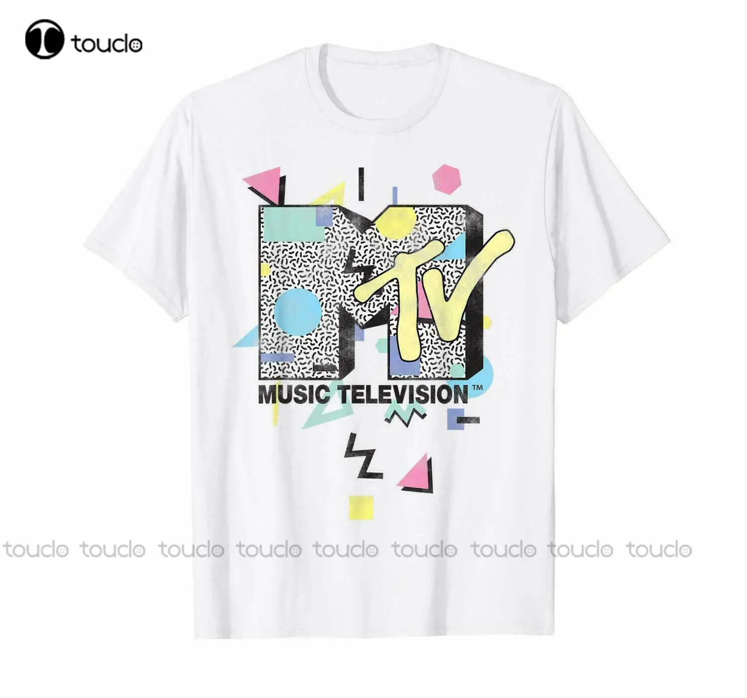 Mtv Retro Shape Design Logo Graphic T 