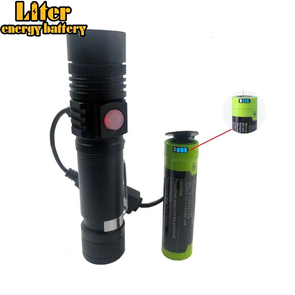 

Free shipping flashlight 18650 USB 3.7V 3500MAH Power Bank USB Port Light External Battery cellphone powerbank aa aaa