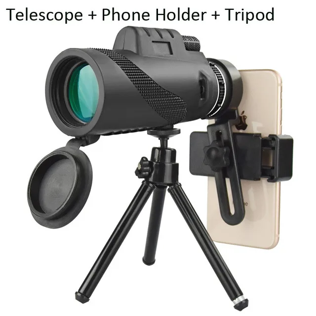 Super-Teleobjektiv-Zoom HD Arctic P9 Militär-Teleskop – 4k 10–300 x 40 mm tragbare Tasche hohe Nachtsicht wasserdicht kein Stativ Monokular-Teleskop mit Smartphone-Halterung und Stativ 