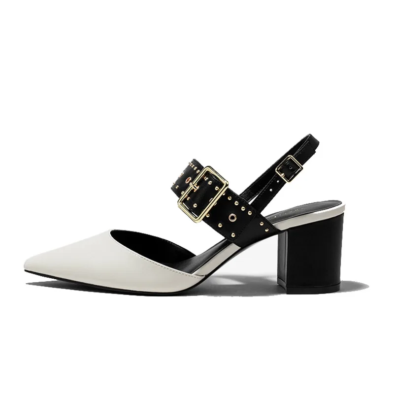 NOVEDAD De VERANO Zapatos De Mujer Zapatos gruesos De Punta tacón alto sandalias para Mujer Zapatos De Mujer De tacón alto De lujo Zapatos De Mujer Zapatos