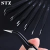 STZ Curved Straight Tweezer Nail Rhinestones Picking Tool Anti-static Tweezers For Eyelash Extensions Nail Accessories ESD10-15 1
