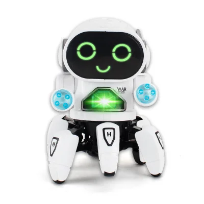 Lvelia Robot Toy for Kids, Intelligent Electronic Walking Dancing RC Robot Toys with Flashing Lights and Music, Blue