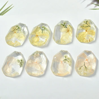 

Transparent flower dry flower multi-section resin patch pendant diy earring ear clip ear nail accessories