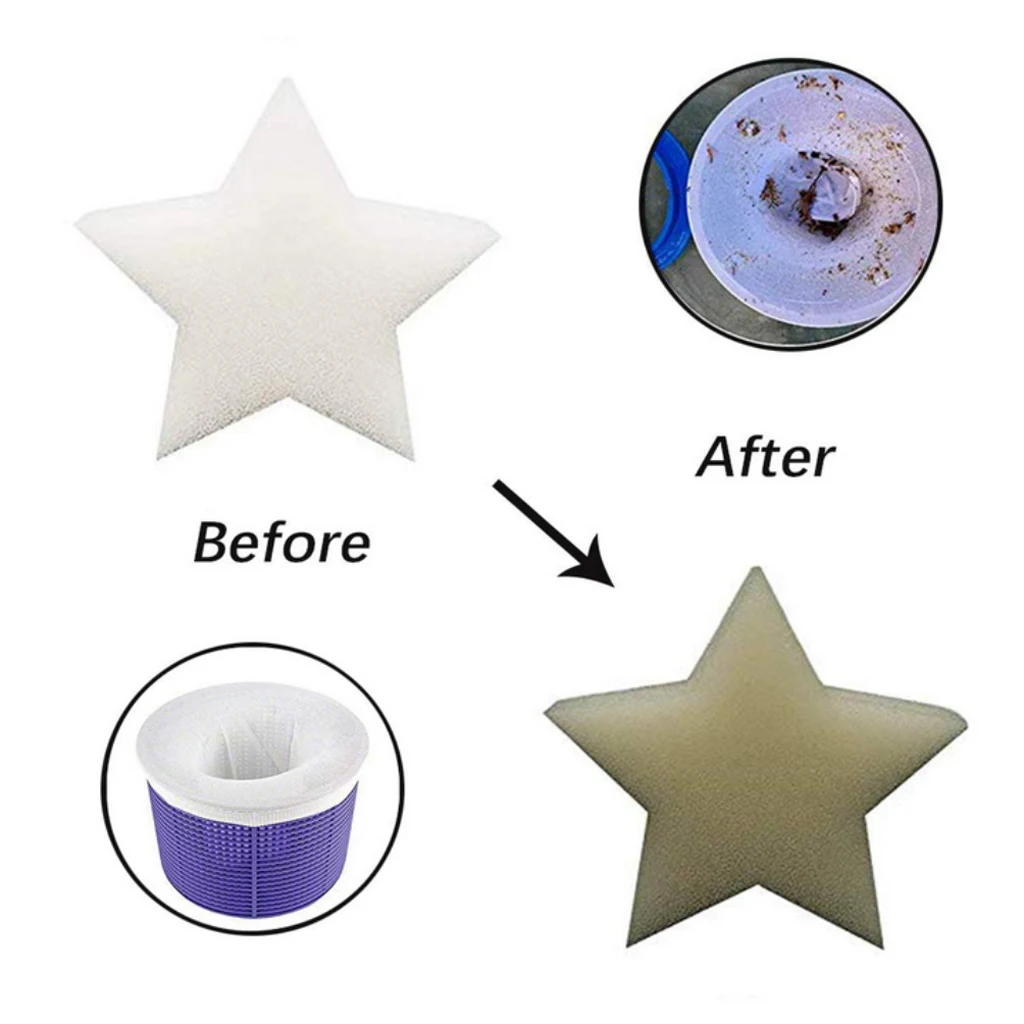 5pcs Scum Star Oil Absorbing Sponge - Perfect for Swimming Pool Spa and Hot Tub piscina Use