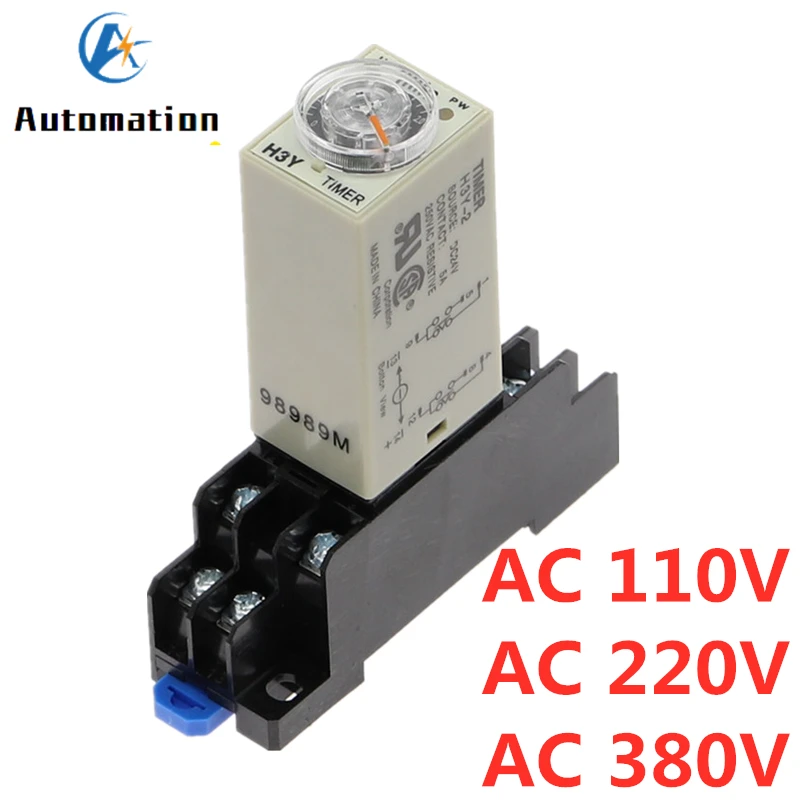 Timer Di Ritardo H3Y-2 5/10/30 Secondi E Minuti | Relè Temporizzato AC 110V/220V Con Manopola Regolabile