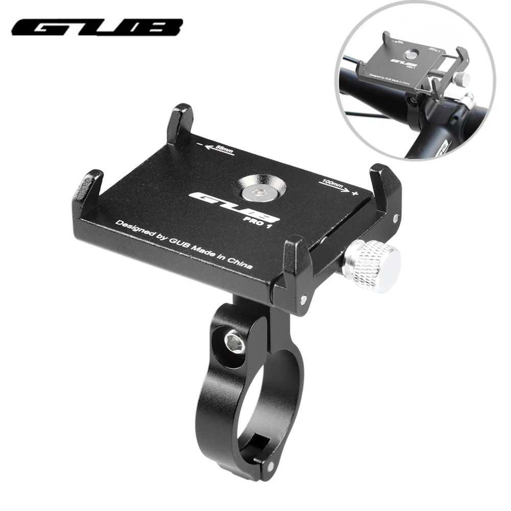 

GUB Aluminum Universal Bicycle Phone Mount Holder Socket MTB Mountain Bike Motorcycle Handlebar Clip Stand For 3.5 To 7.5" Phone