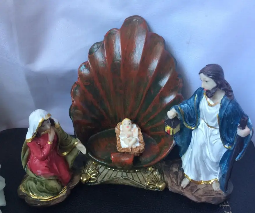 Our Lady of the Child jesus christ mas manger as Holy family декоративные подарочные украшения, автомобильные статуи Иисуса Христа, декор Иисуса