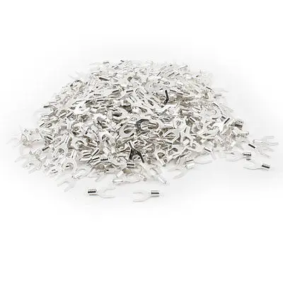 

1000pcs 4.2mm Wire Cable Connector Copper Lug Non-insulated Fork Terminal