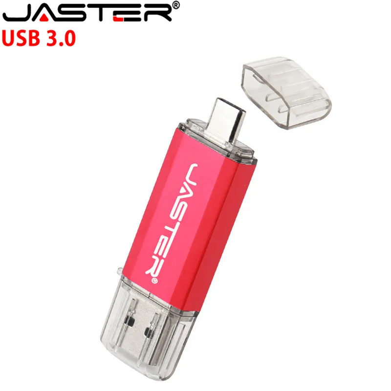 JASTER type-C OTG флеш-накопитель USB 3,0 64 ГБ 32 ГБ 16 ГБ флеш-накопитель смартфон память Мини USB карта type-C 3,1 двойной разъем