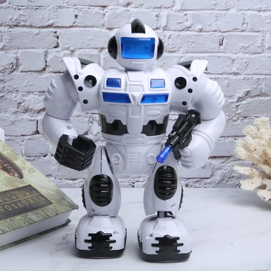 Игрушечный Электрический робот модель с светильник музыка интеллектуальные роботы игрушки Ранние развивающие игрушки для детей подарок