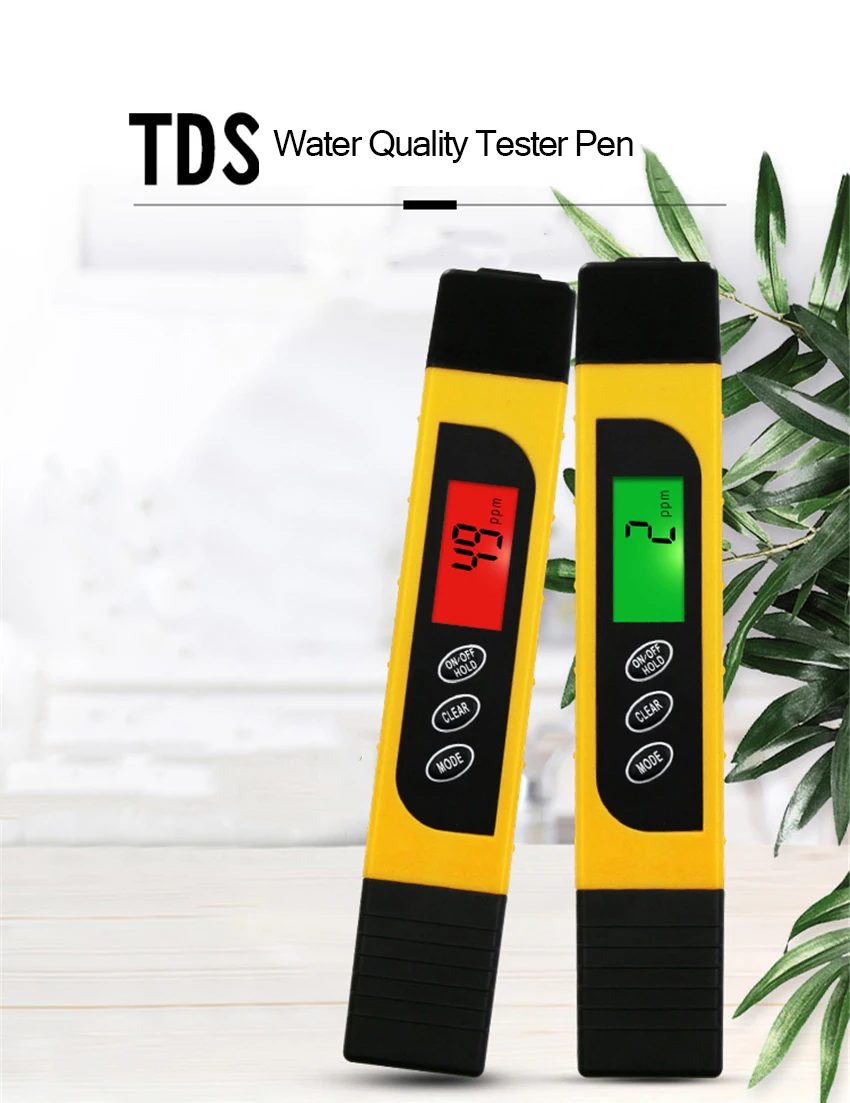 1 шт. TDS тестер качества воды ручка, 0-9999PPM tds тестер, тестер проводимости ручка для промышленной воды бытовой воды диспенсер